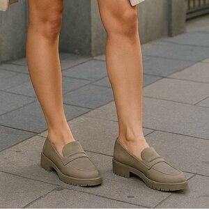 Dv by Dolce Vita Lug Loafer Women’s Shoes – US 9 Vegan Beige Dune Crisp NWB
